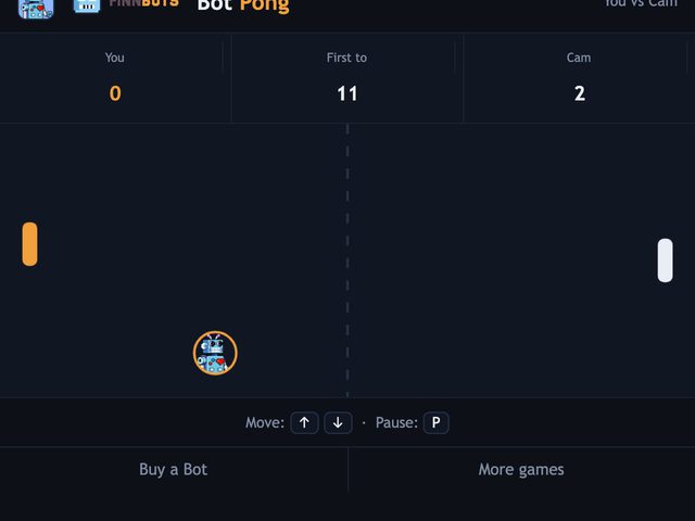 Bot Pong gameplay